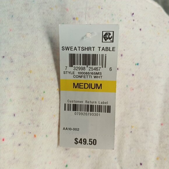 NWT $49 Style&Co Sprinkle Cozy Sweatshirt Women Pullover Casual Fall Cream - Picture 8 of 10